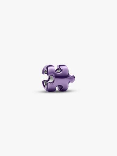 Mini Charm Puzzle effetto metallico viola