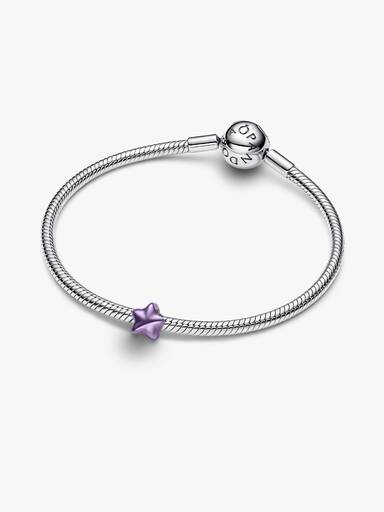 Mini Charm Stella effetto metallico viola