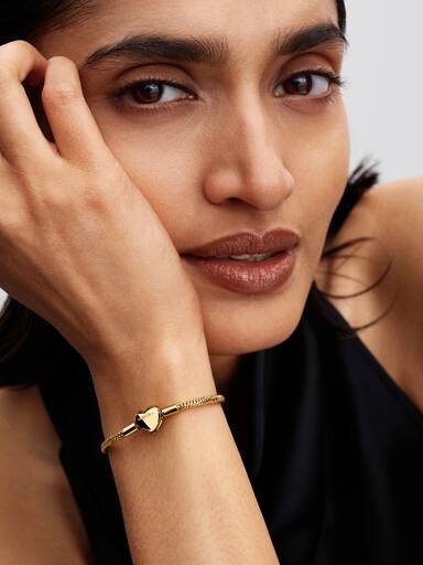 Bracciale Maglia Snake Sfaccettata con Chiusura a Cuore da Incidere