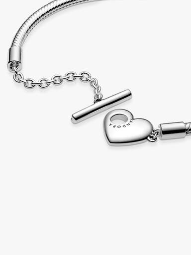 Bracciale Moments con Chiusura a T e Cuore