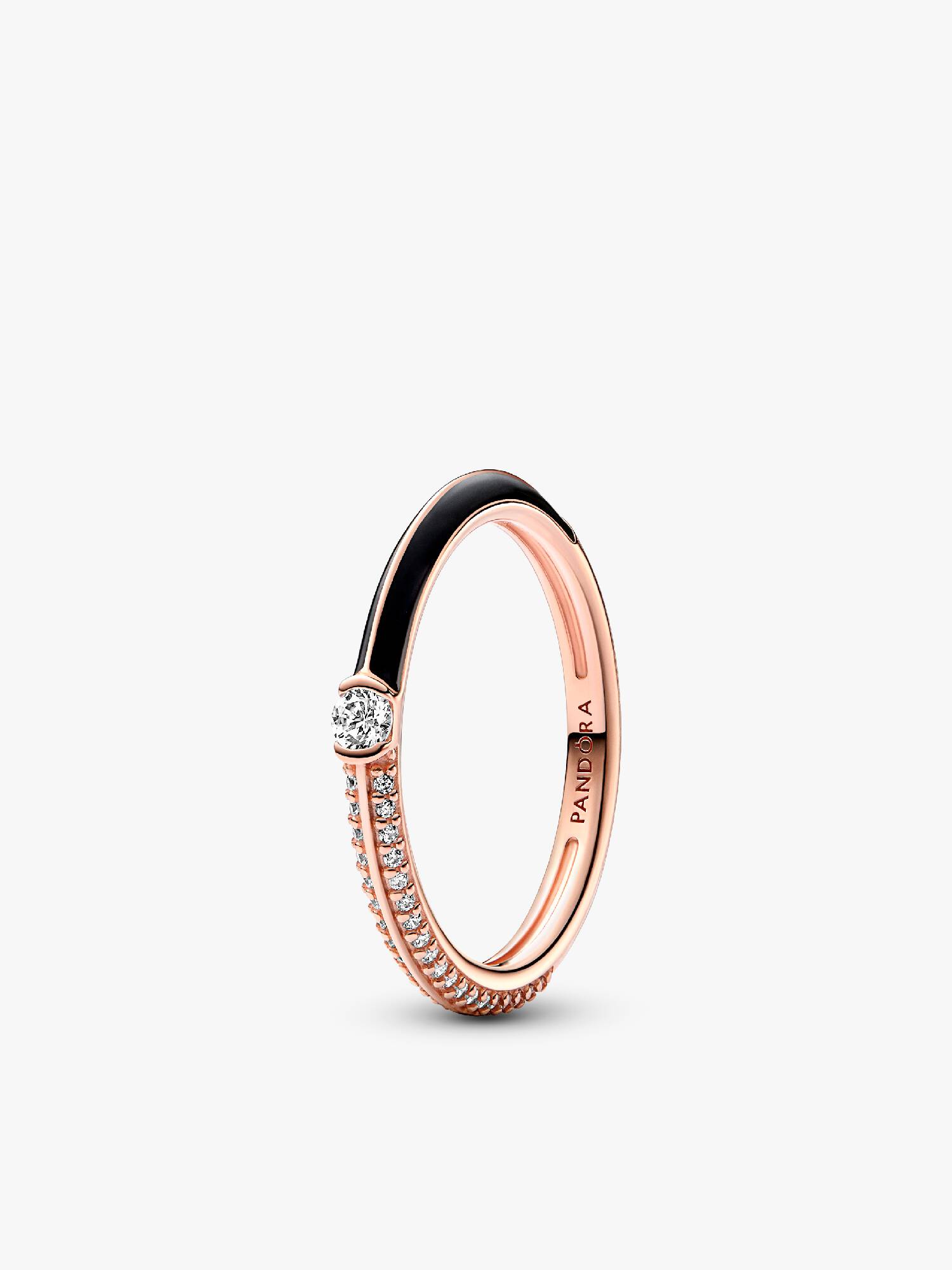 Anello doppio con pavé e nero Pandora ME