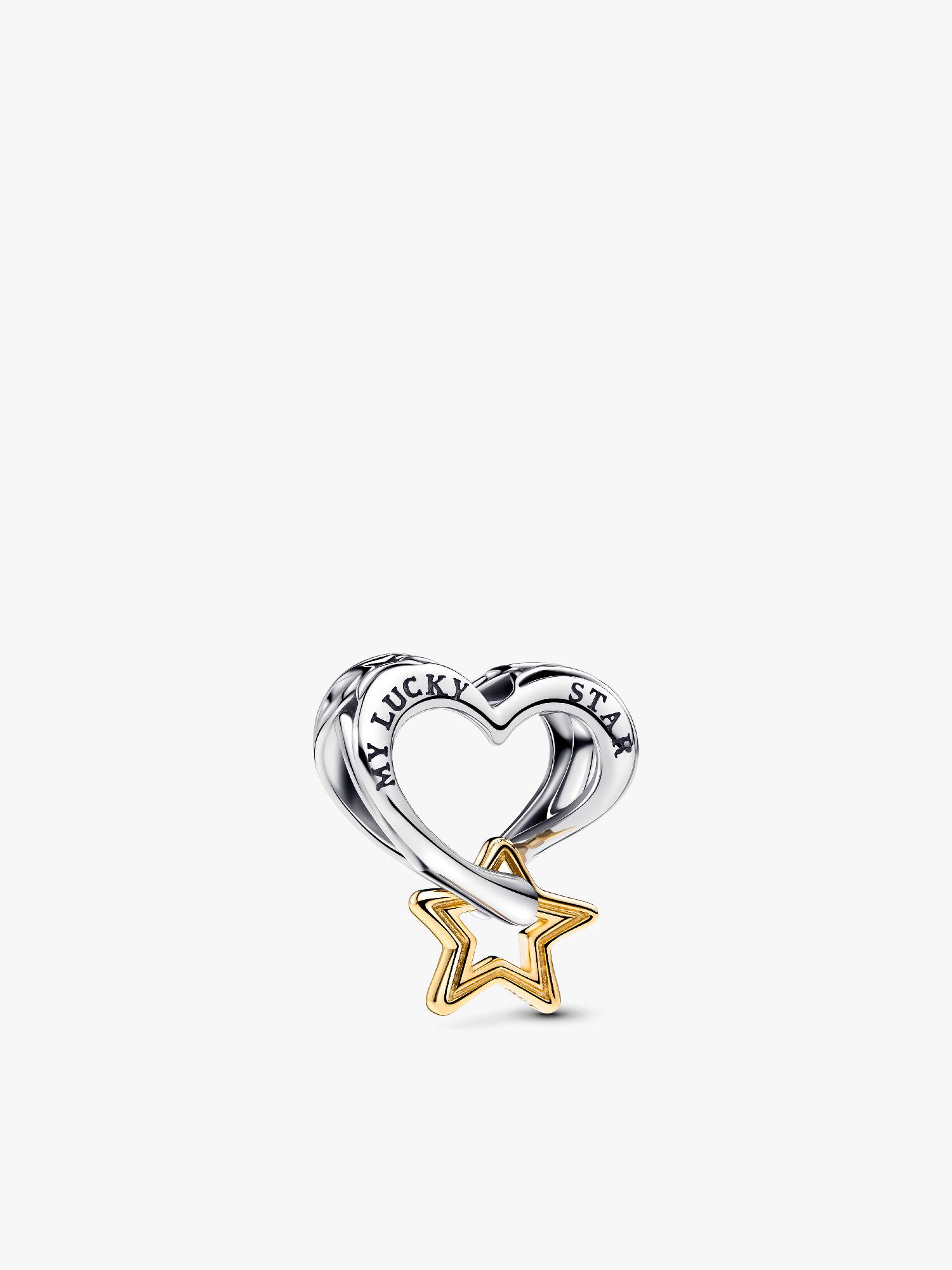 Charm Openwork Cuore e Stella "My Lucky Star"