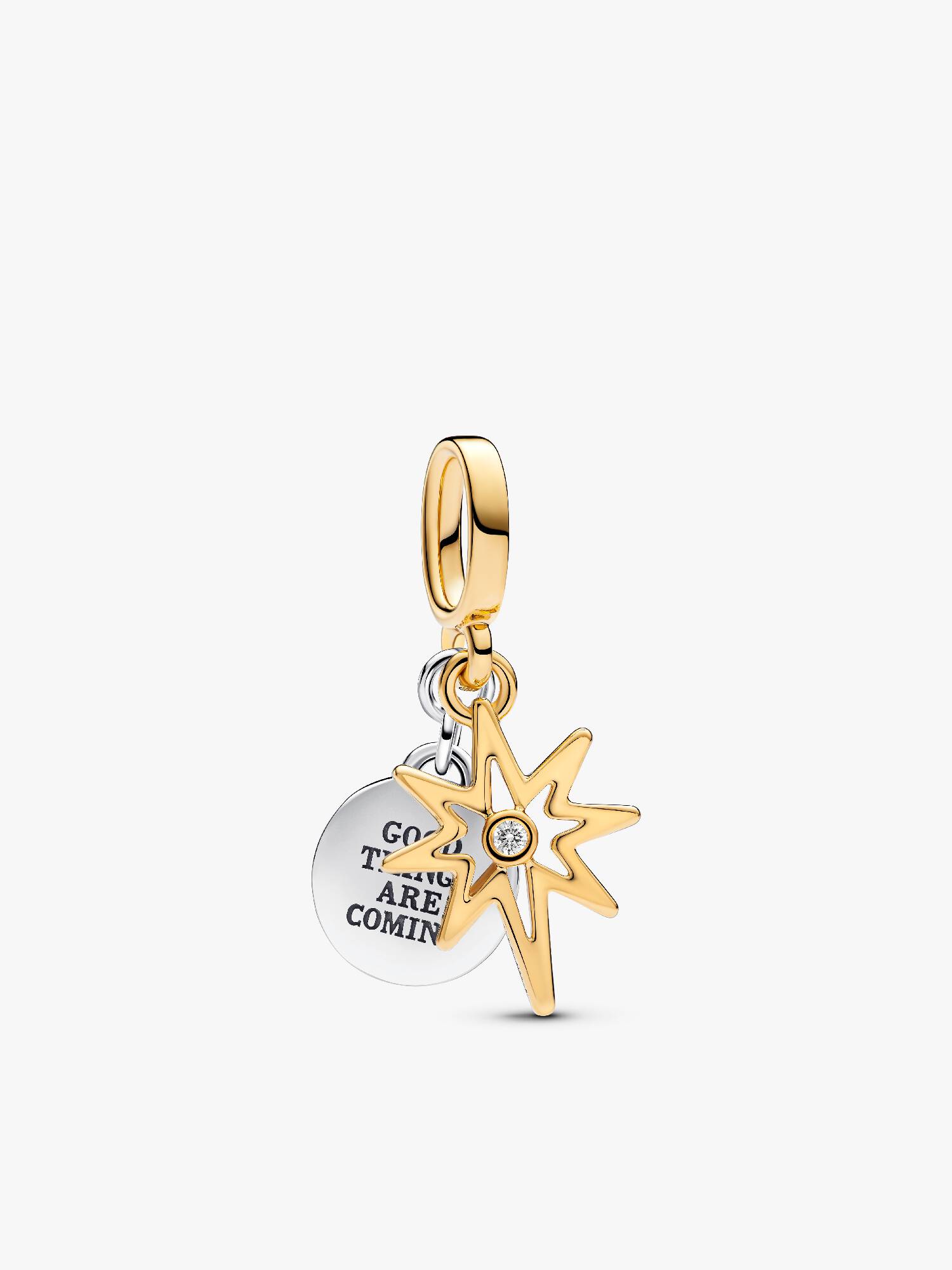 Charm Pendente Stella Polare da incidere con diamante creato in laboratorio