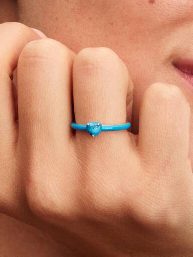 Anello Turquoise Chakra Heart Pandora ME