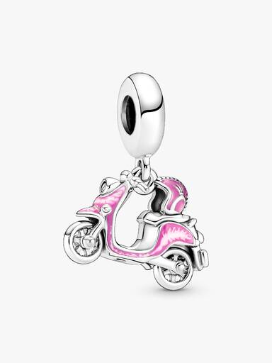 Charm Pendente Scooter Rosa