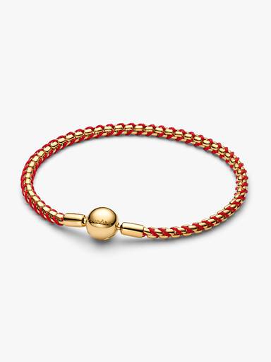 Bracciale Intreccio Tessuto Rosso