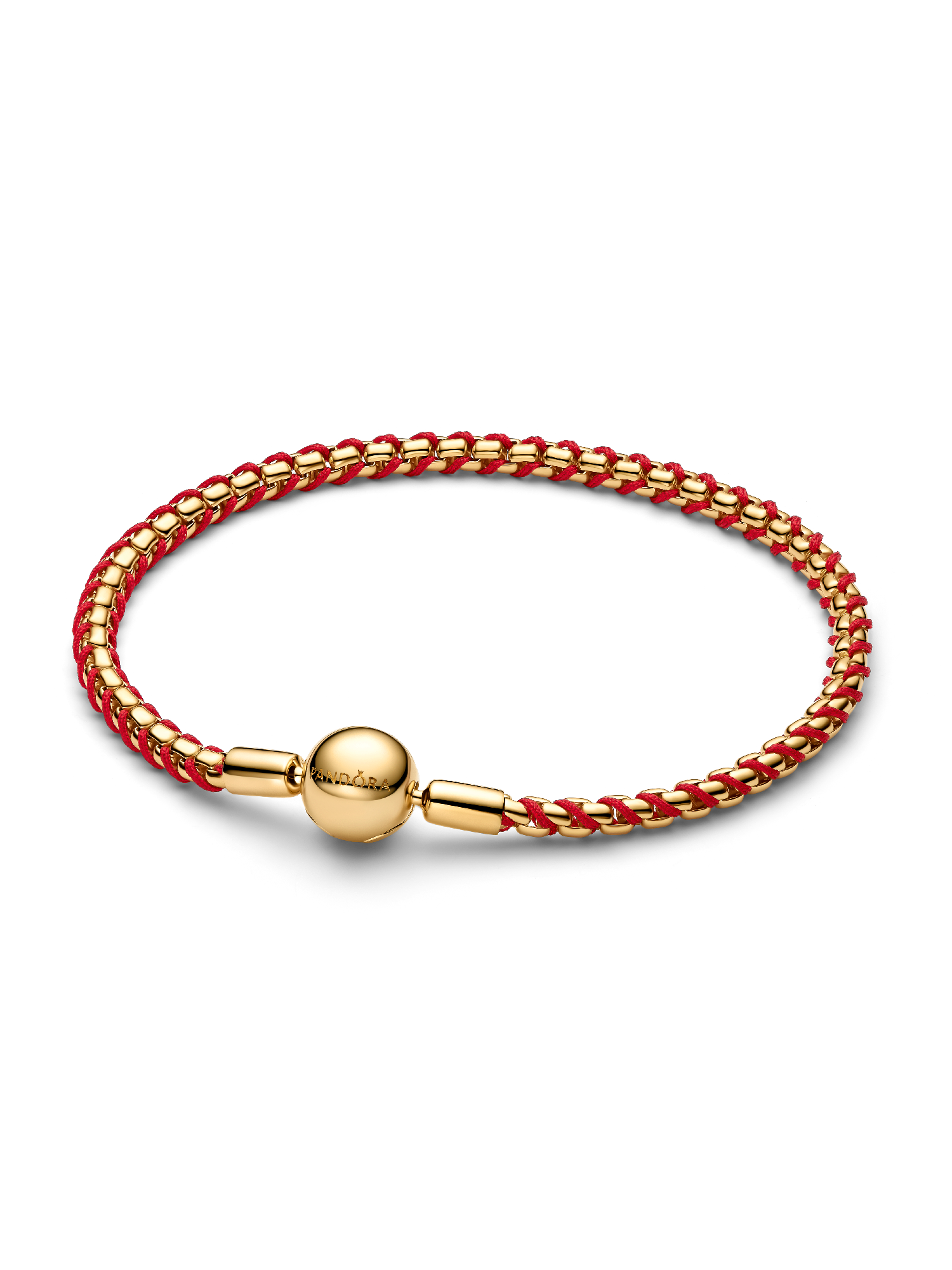 Bracciale Intreccio Tessuto Rosso