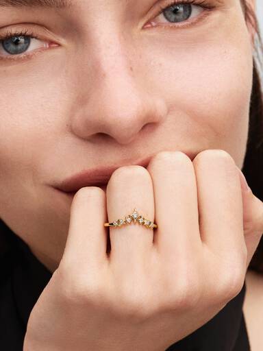 Anello Tiara con Stelle