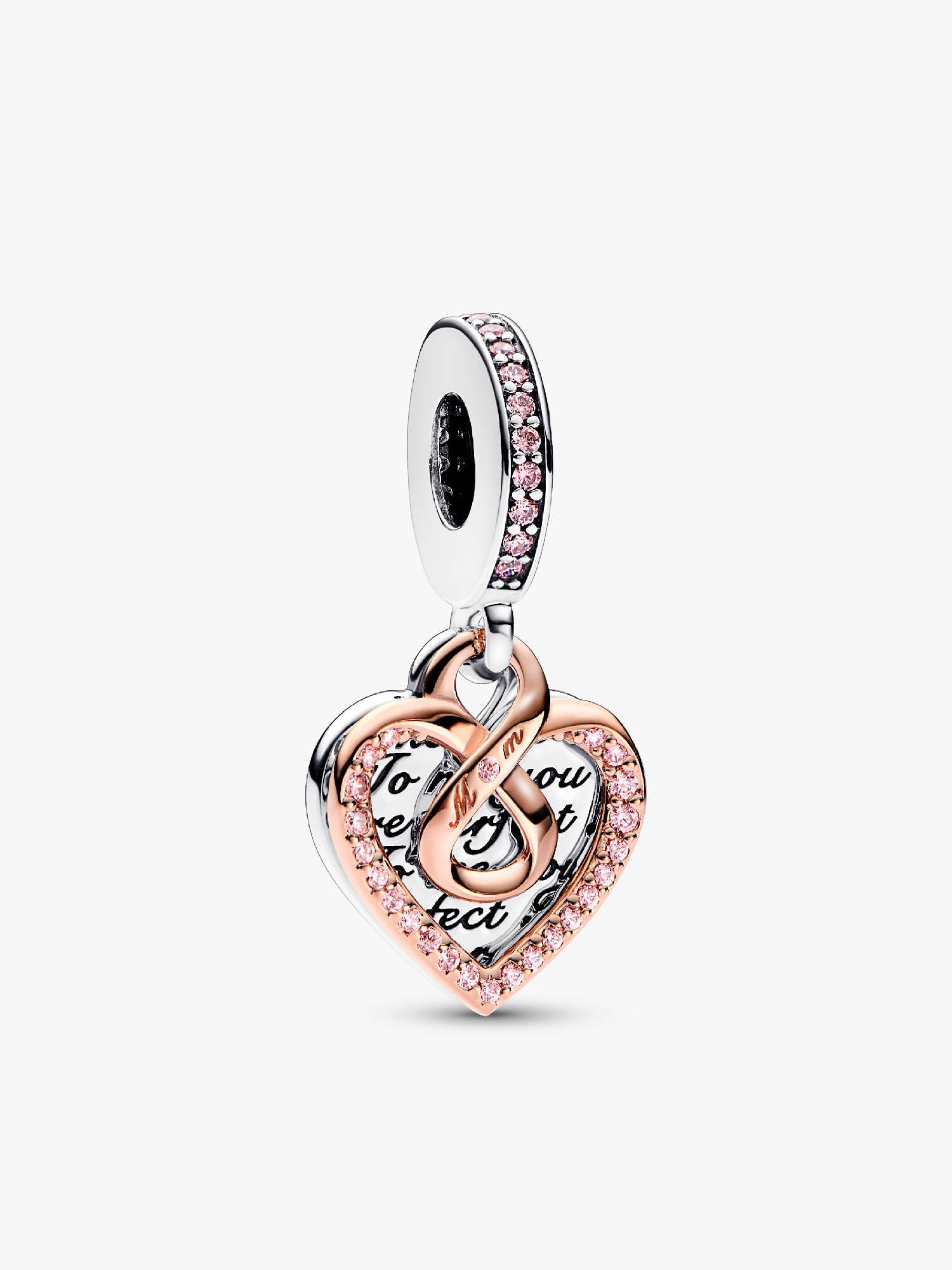 Charm Pendente Cuore Infinito Mamma Sei Perfetta