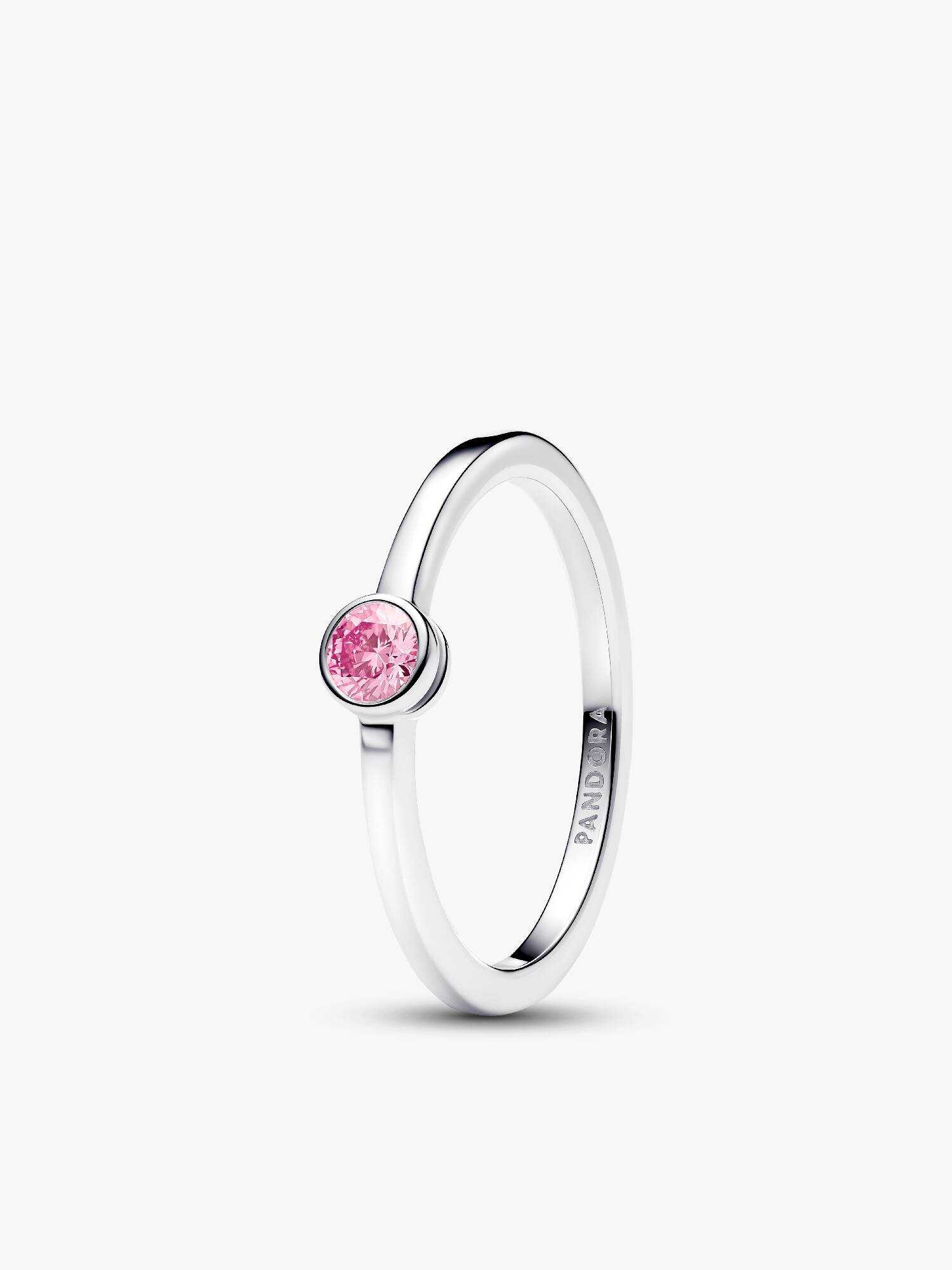 Anello Era Bezel con diamante creato in laboratorio rosa