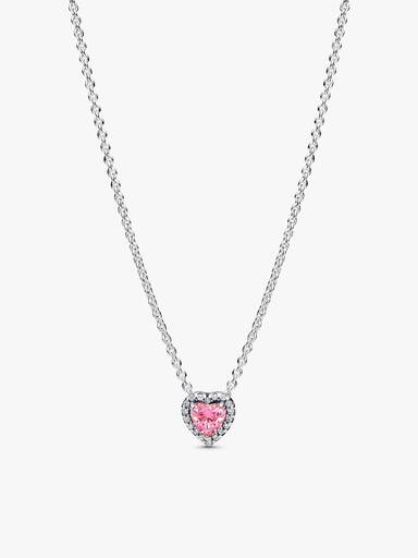 Set Collana e Orecchini Cuore Rosa