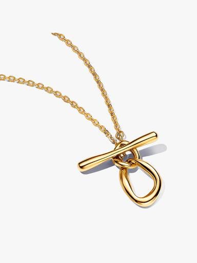 Collana Chiusura a T Linea Sinuosa