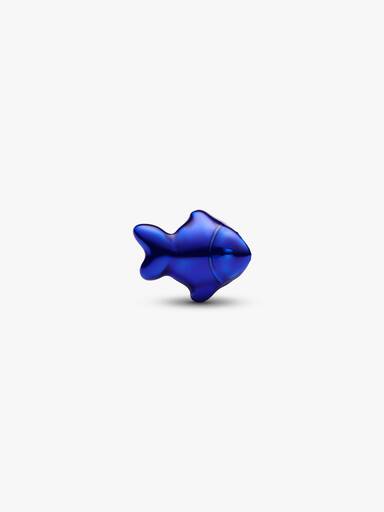 Mini Charm Pesce effetto metallico blu
