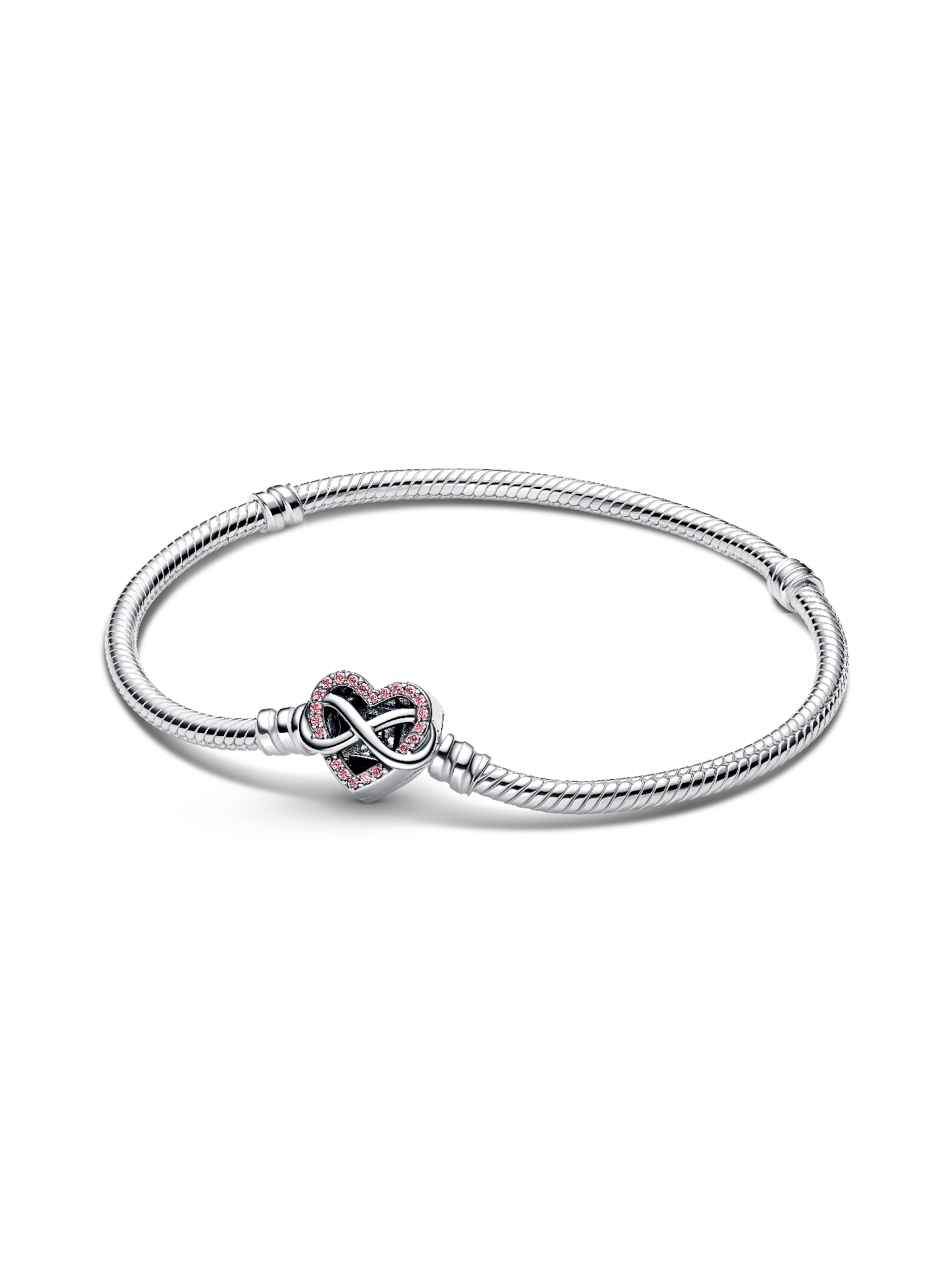  
Bracciale con Chiusura Cuore Rosa Infinito Pietre Luminose 