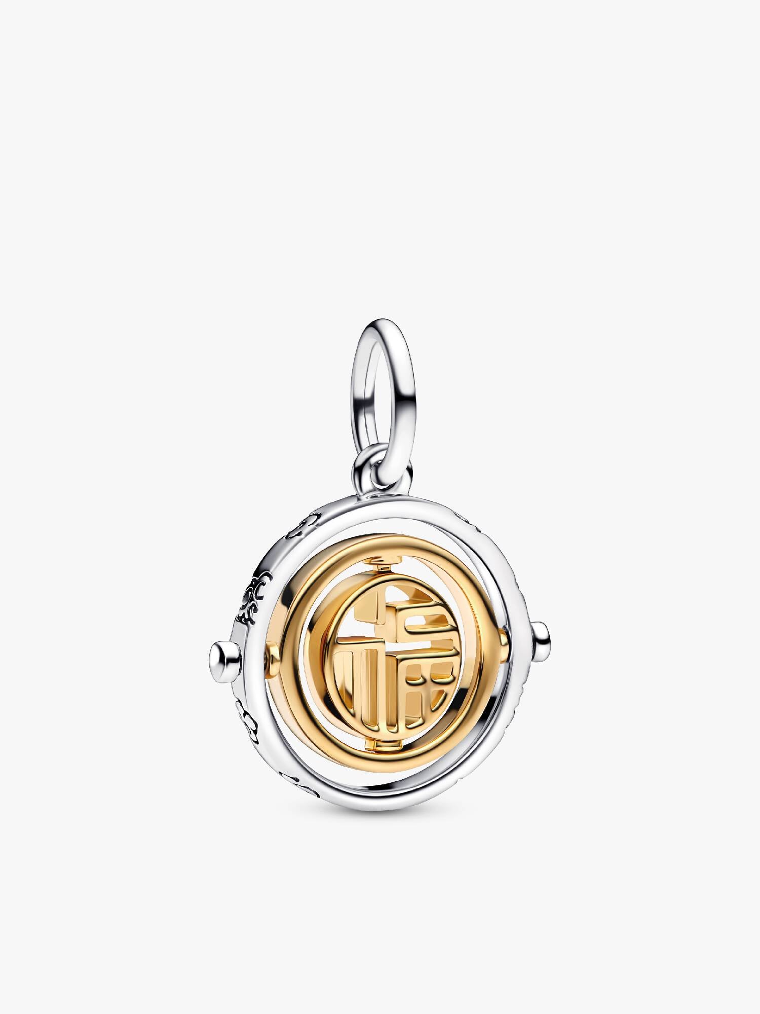 Charm pendente girevole bicolore Fú