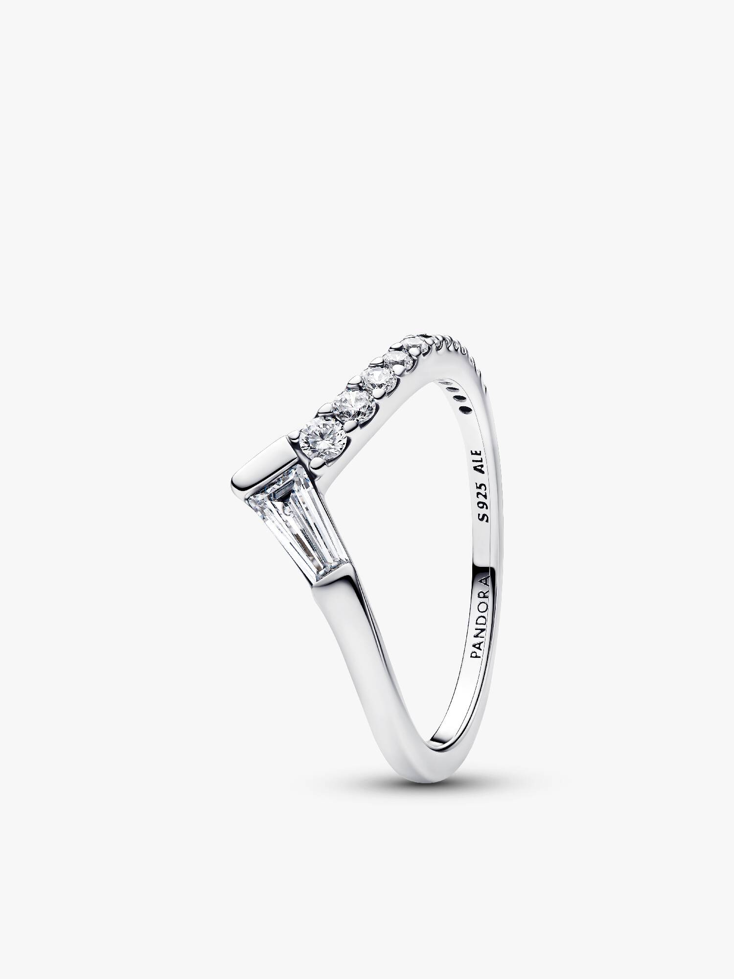 Anello Desiderio con Pietra Taglio Baguette e Pavè