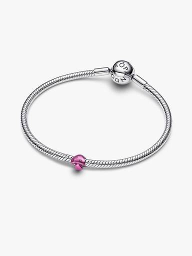 Mini Charm Fungo effetto metallico rosa