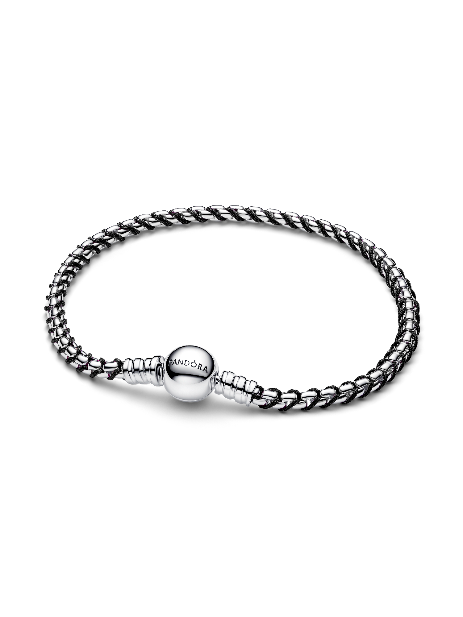 Bracciale Intreccio Tessuto Nero 