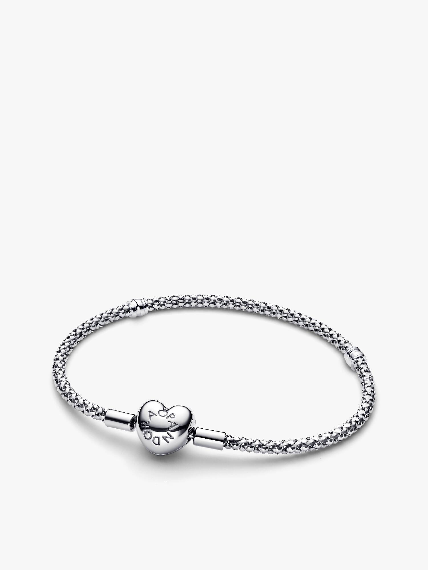 Bracciale Maglia Geometrica con Chiusura a Cuore