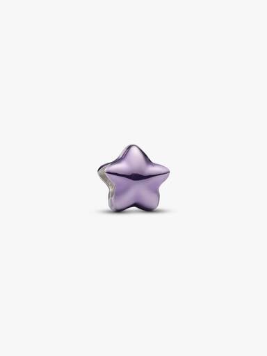 Mini Charm Stella effetto metallico viola