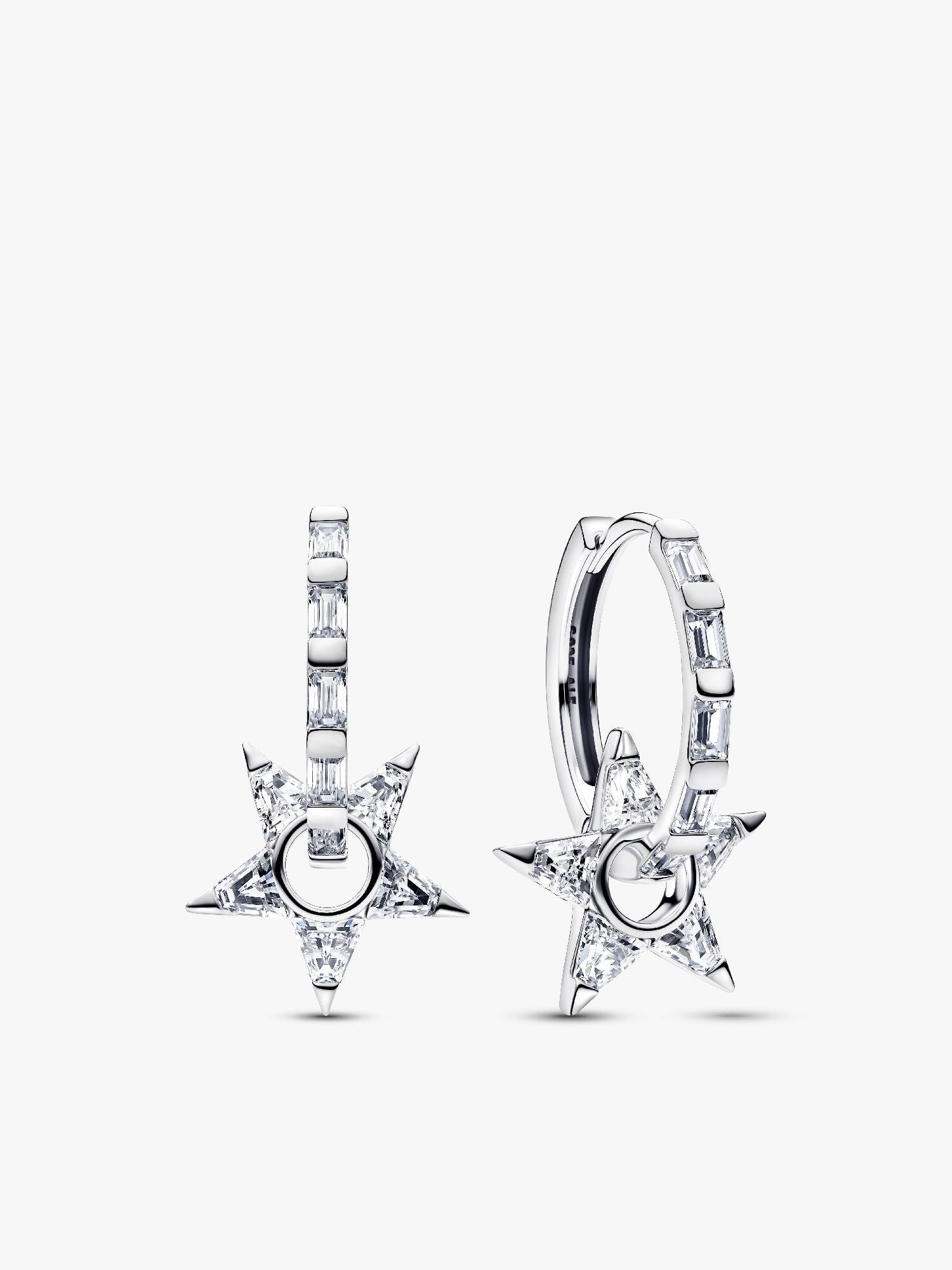 Orecchini Cerchi Openwork Stella Luminosa