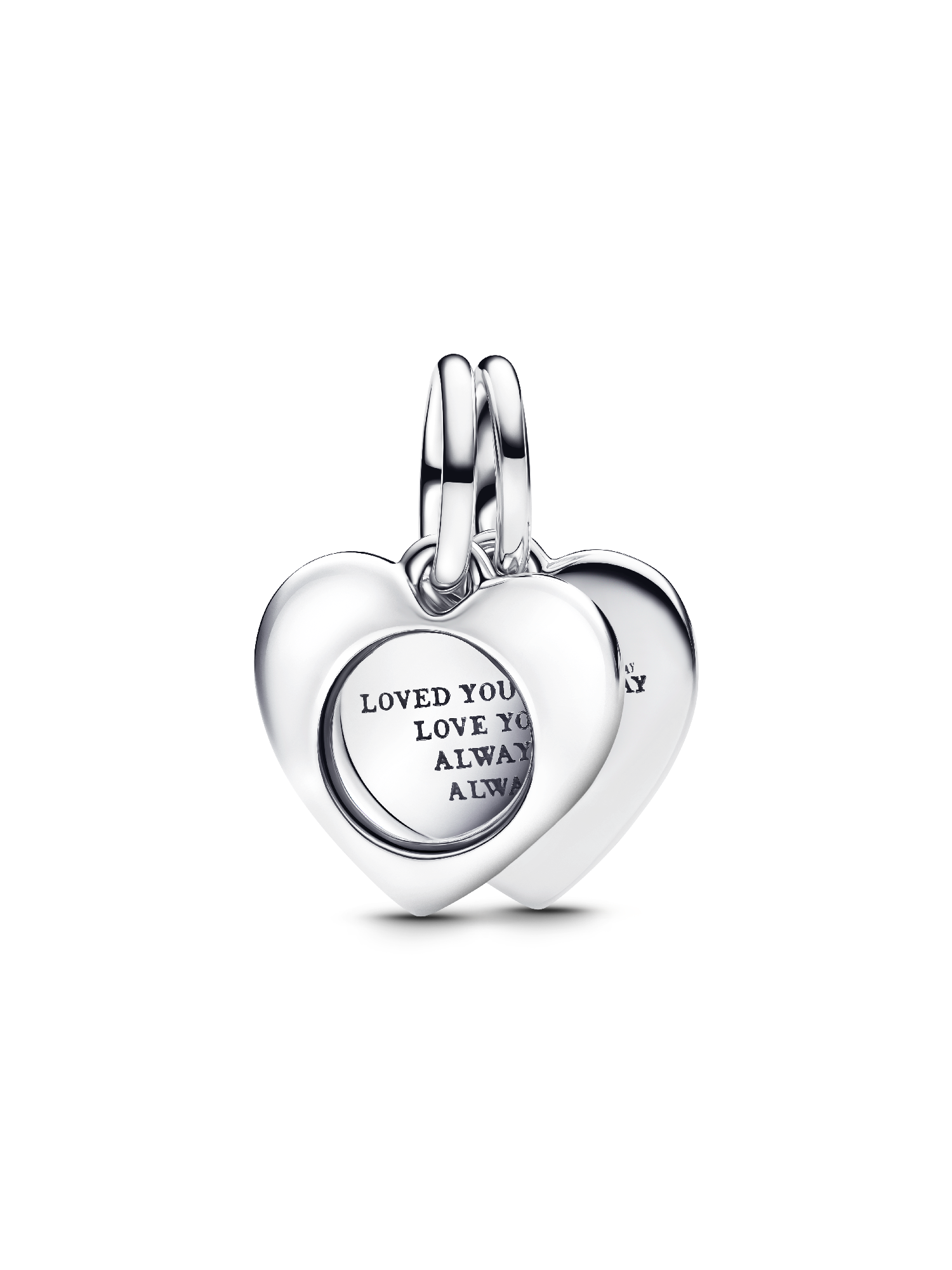 Charm Pendente A Cuore Con Croce In Argento Sterling 925 - Finitura Invecchiata (Antiqued) - Cod. PA1350BX1 - 2