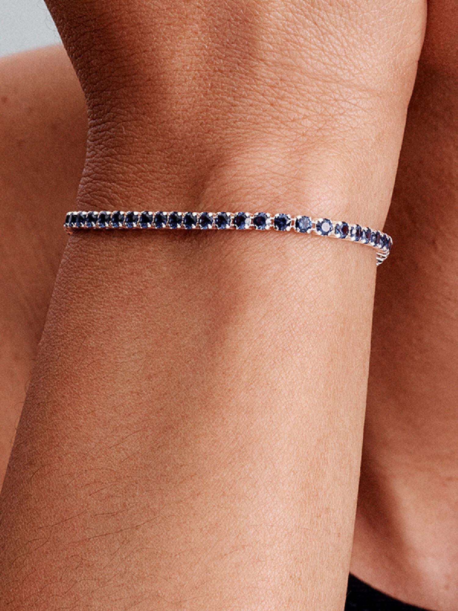 Bracciale Tennis con Pietre Blu