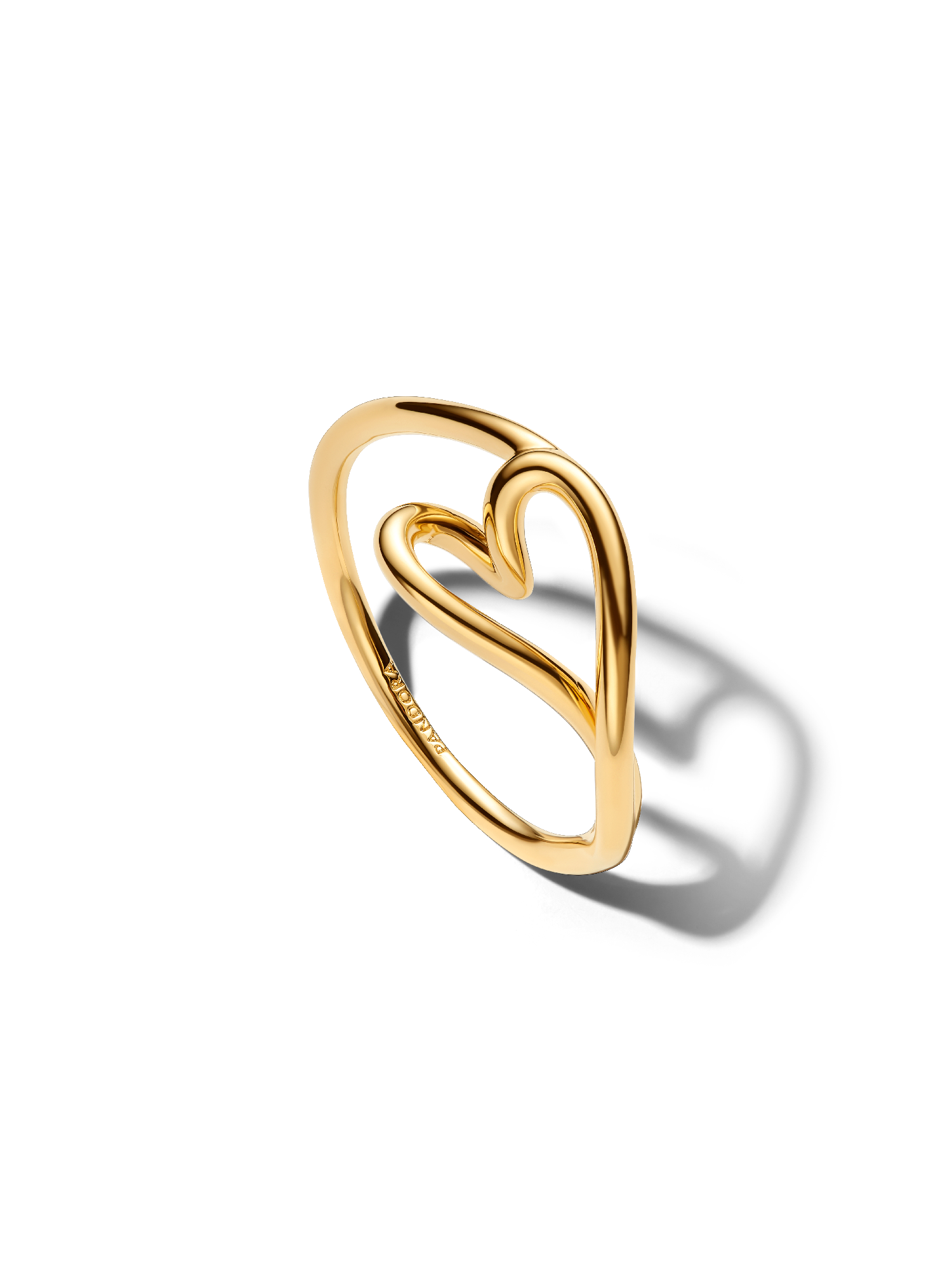 Anello Cuore Piccolo Linea Sinuosa