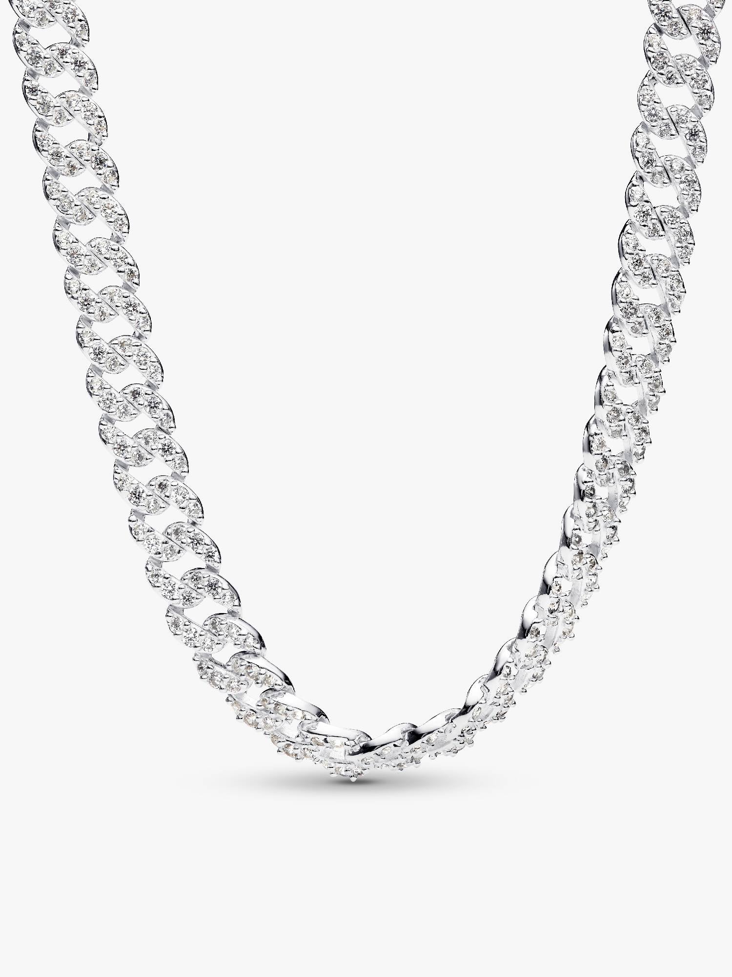 Collana Catena Maglia Cubana Pavè