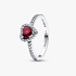 Anello Cuore in Rilievo Rosso Intenso Anello Cuore in Rilievo Rosso Intenso