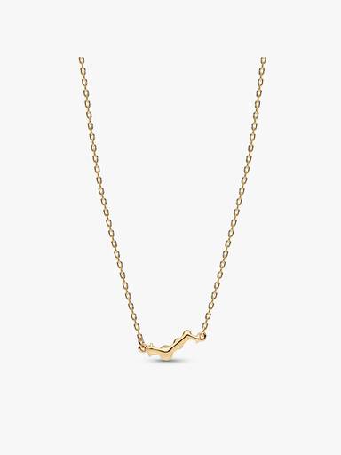 Collana Era in oro 14k Onda con diamanti creati in laboratorio