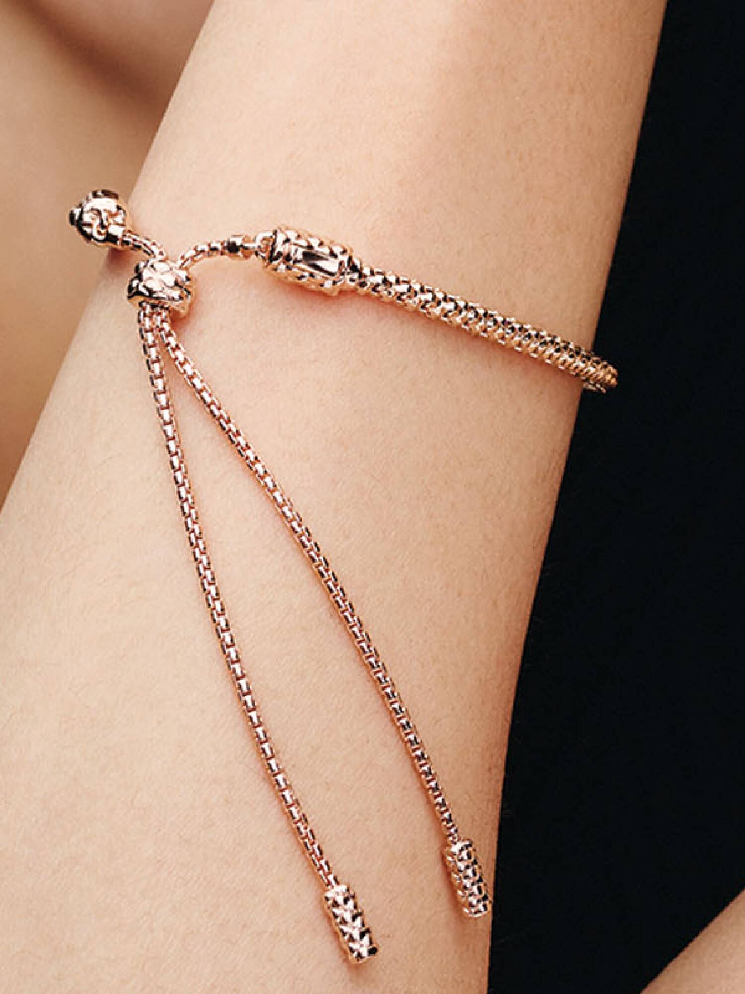 Bracciale Moments Regolabile Maglia Geometrica
