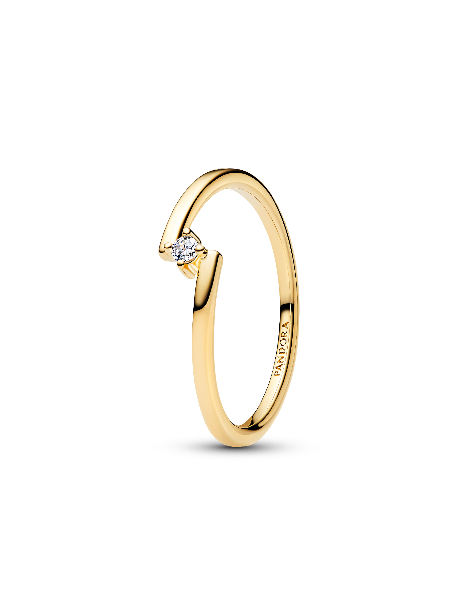 Anello Solitario Fascia Asimmetrica