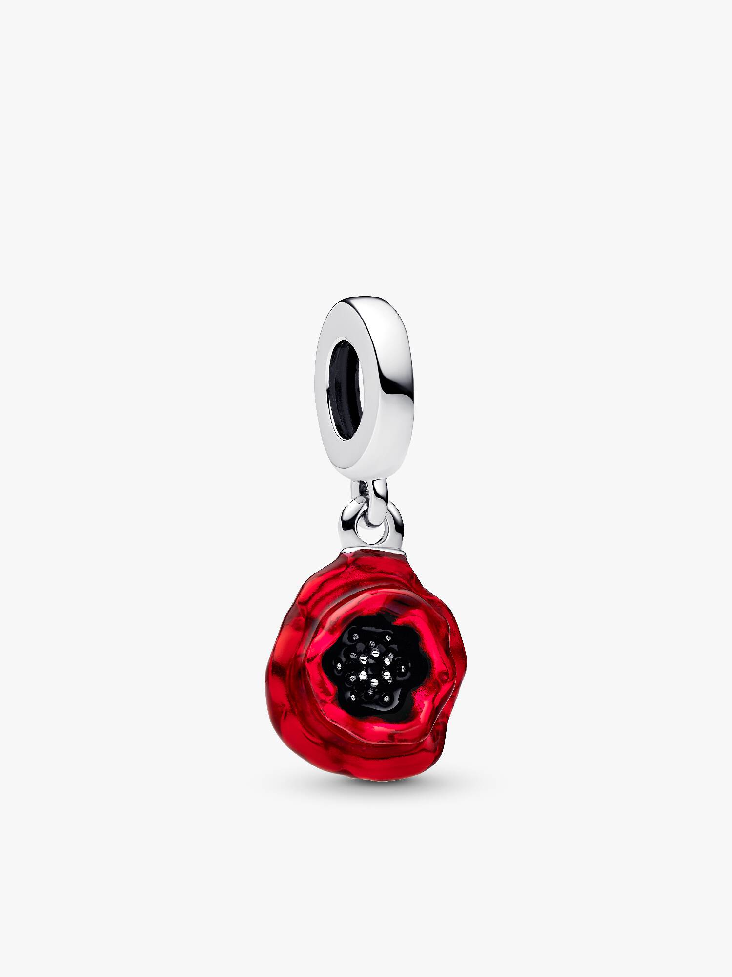 Charm Pendente Papavero Rosso