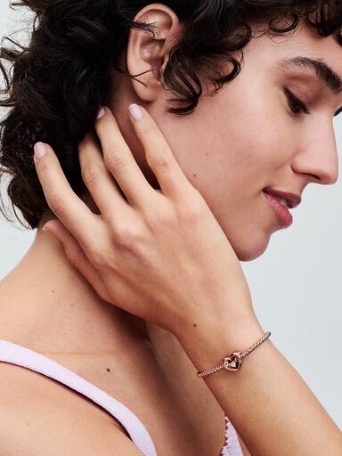 Charm Cuore Splendente con Pietra