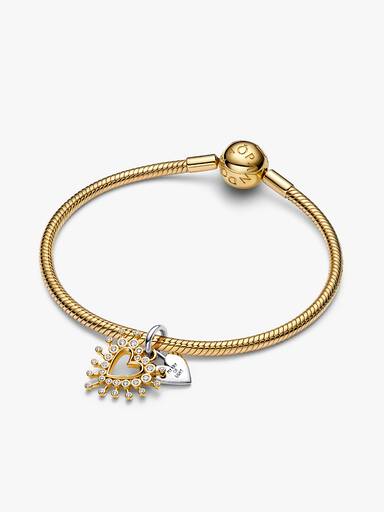 Charm Pendente Doppio Cuore "My Ray of Light"