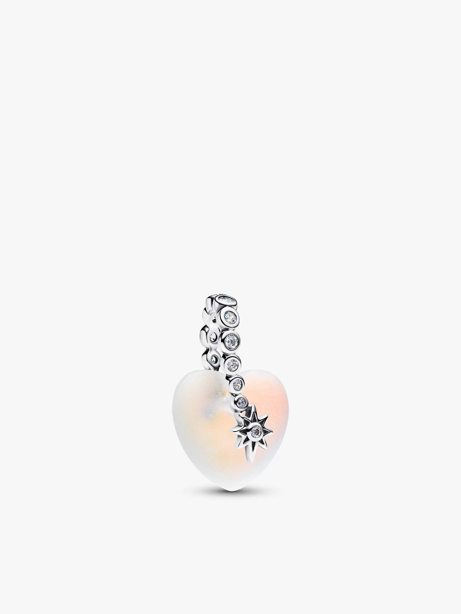 Charm Pendente Cuore e Stella Cadente