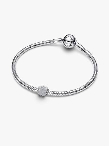 Mini Charm Quadrifoglio effetto diamantato