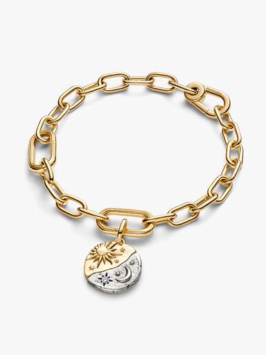 Charm Medallion Sole e Luna "Per Aspera Ad Astra"