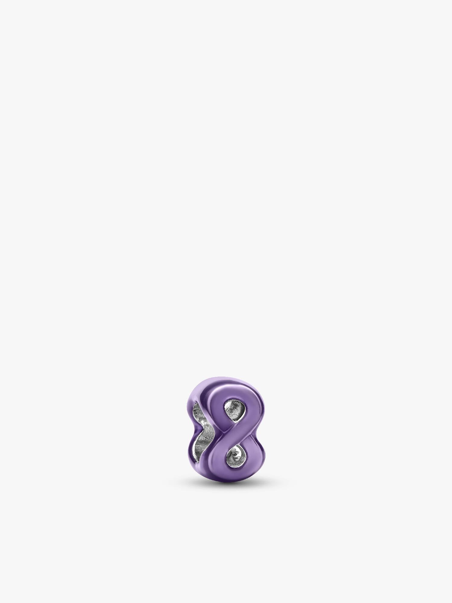 Mini Charm Infinito effetto metallico viola