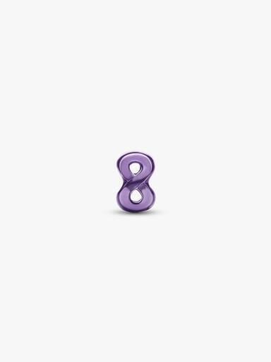 Mini Charm Infinito effetto metallico viola