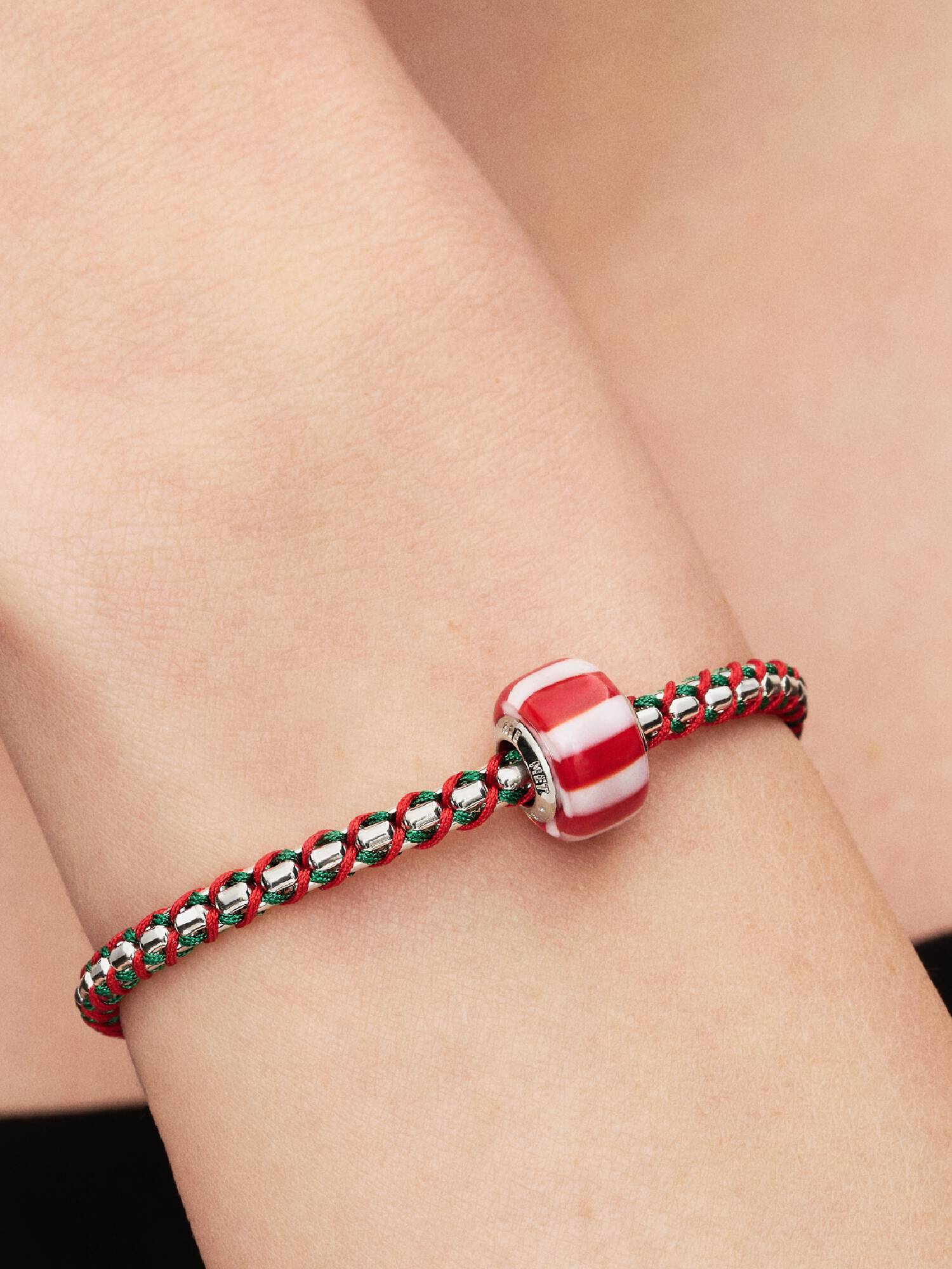 Charm Mini Vetro di Murano Caramella Rossa