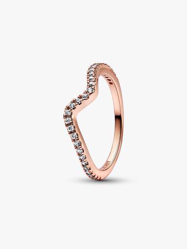 Anello Onda Pietre Luminose