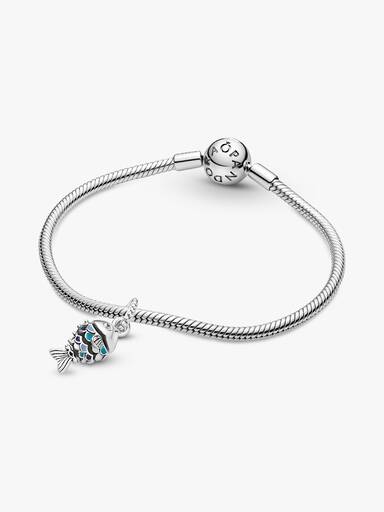 Charm pendente Pesce blu