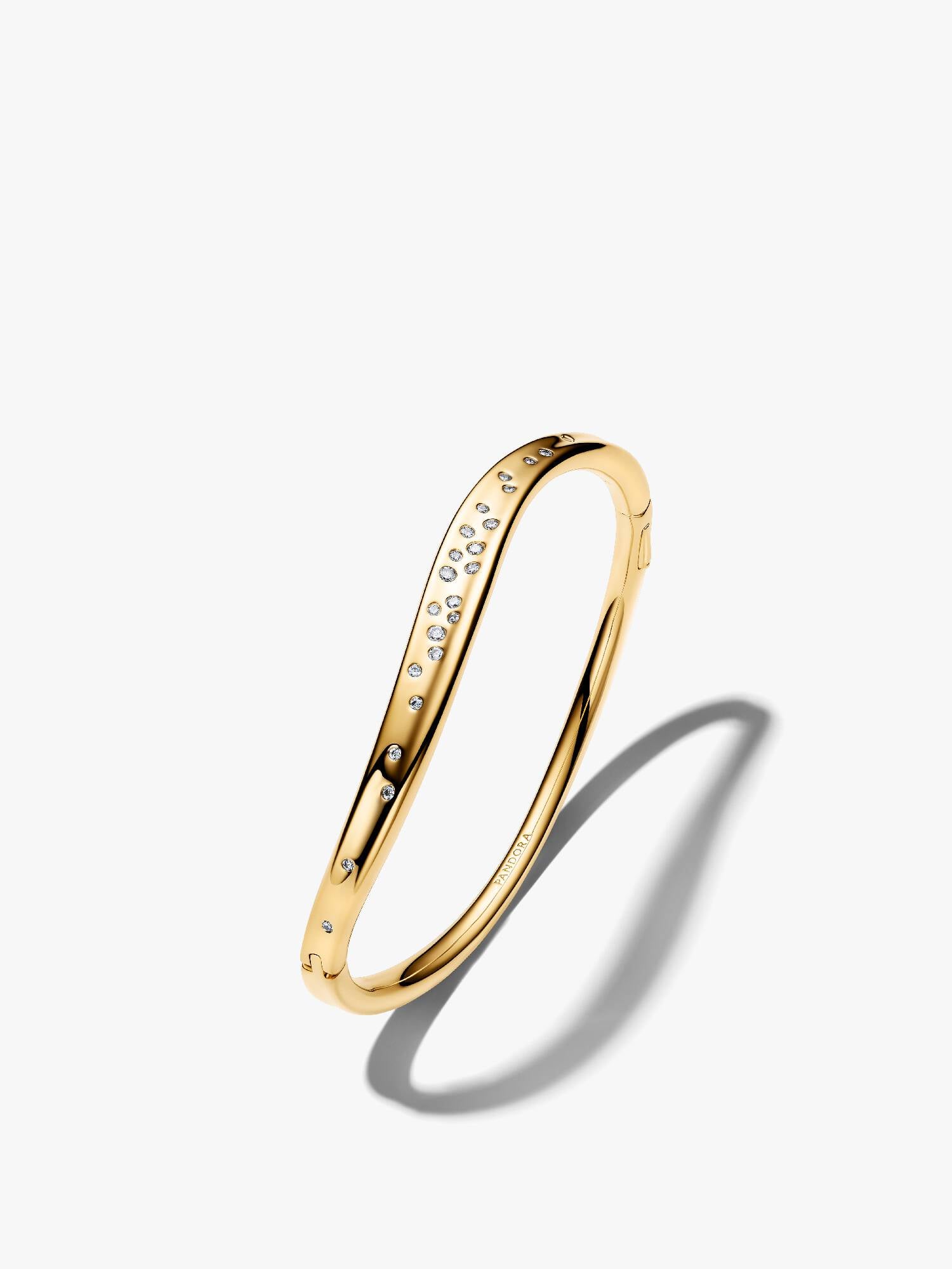 Bracciale Linea Sinuosa con Pietre Luminose