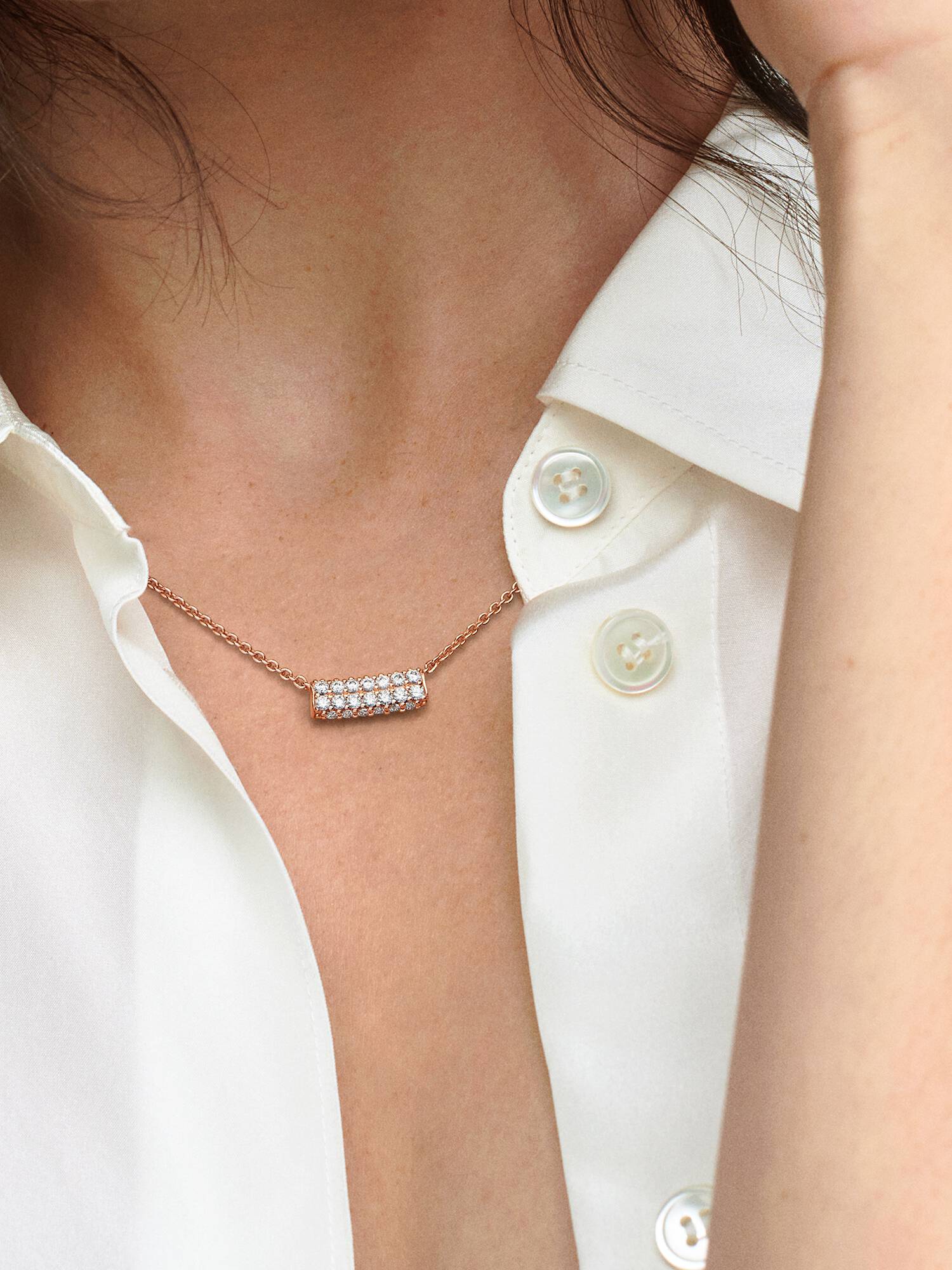 Collana Pavè Fascia Doppia