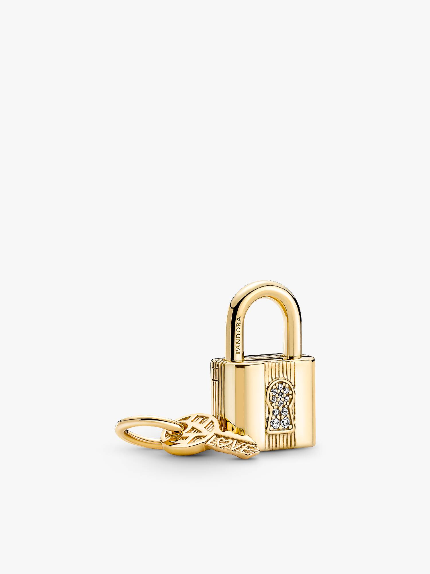 Charm Pendente Lucchetto e Chiave dell'Amore da incidere