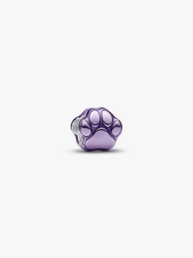 Mini Charm Zampa effetto metallico viola