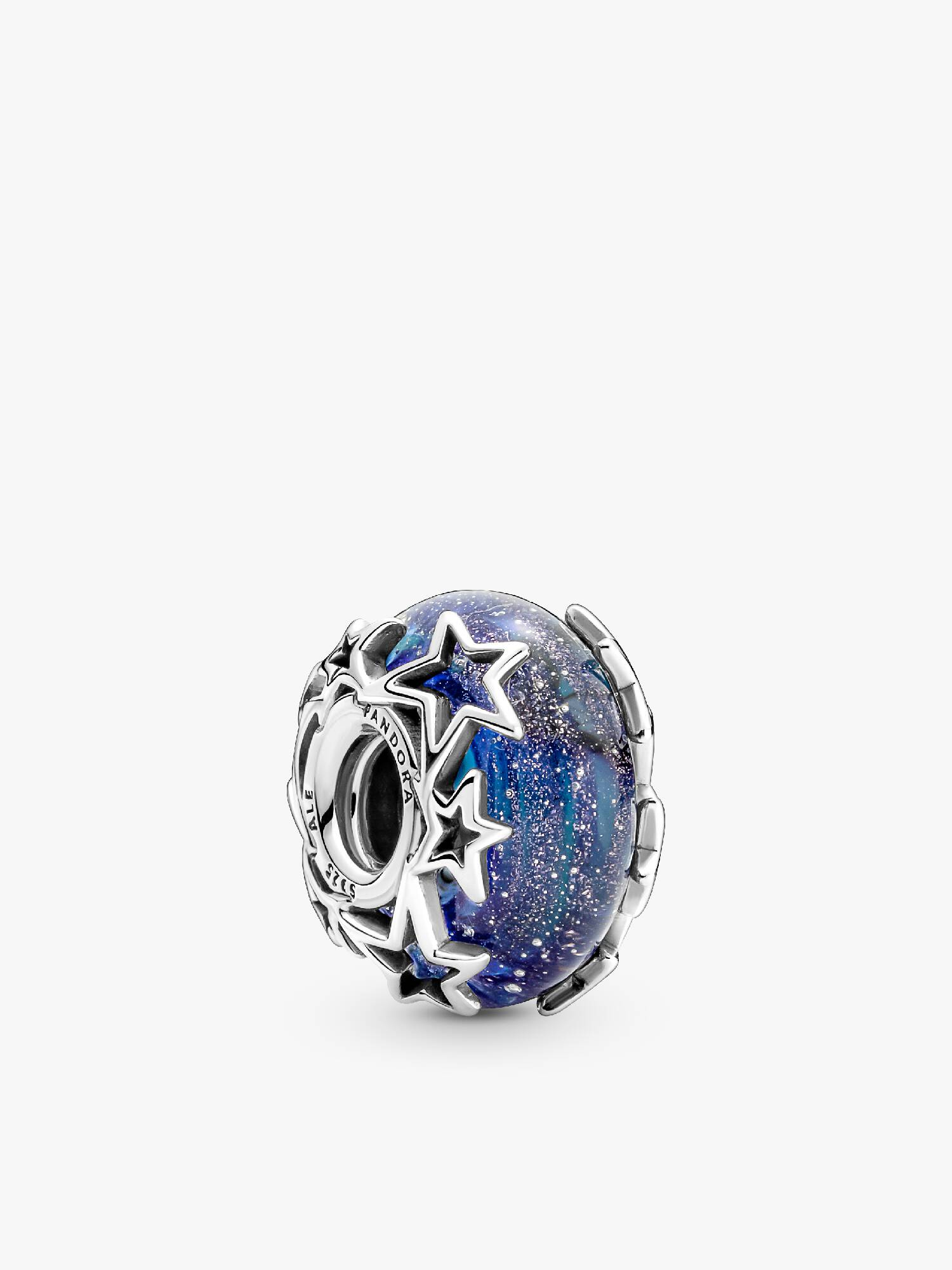Charm Vetro di Murano Blu con Stelle