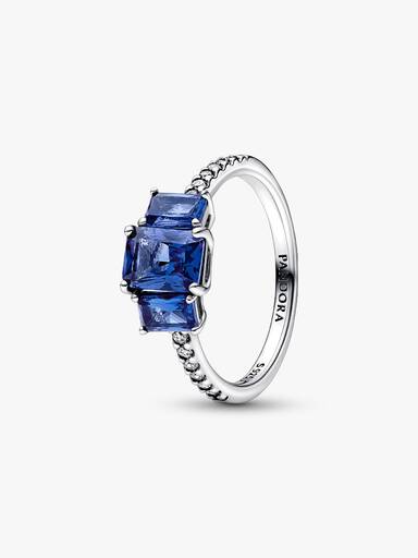 Anello Trilogy Pietre Blu